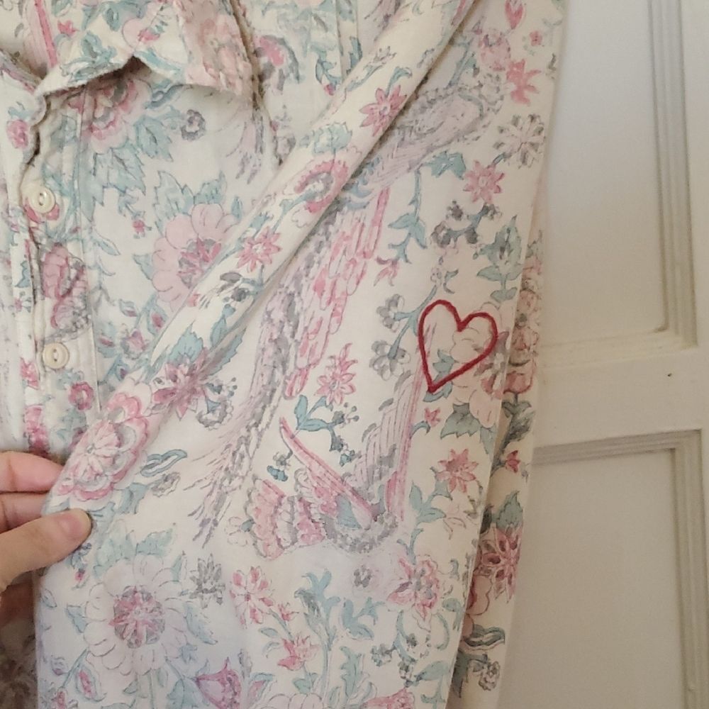 Magnolia Pearl Cotton Tora Shirt/ Dress Pastel Floral One Size - Picture 4 of 13